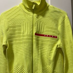 Neon yellow Prada top